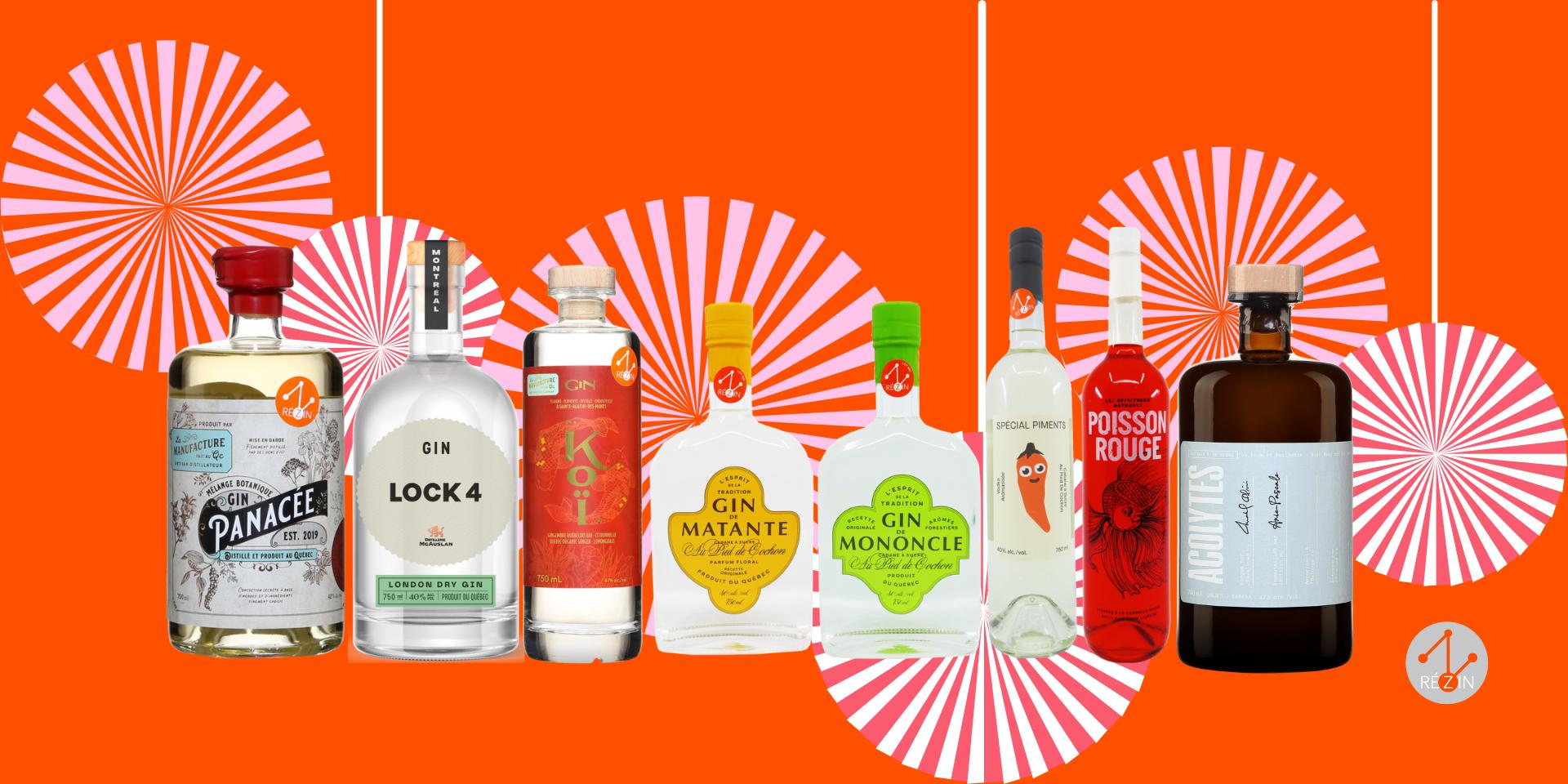 esprit des fêtes esprit réZin quelques idées cadeaux spiritueux cocktail gin panacée distillerie la manufacture affiné en fut de chêne lock 4 mcauslan koï koi mtante mooncle au pied de cochon spiritueux des laurentides martin picard vodka spécial piments forts poisson rouge spiritueux raynault liqueur à la cannelle crème au rhum spiritueux acolytes michel olivier girard